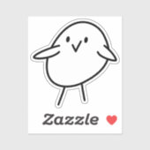 Handgezogener Kick, kundenspezifisch geschnitten V Aufkleber (Blatt)