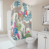 Handgezogener Leopard Duschvorhang (Beispiel)