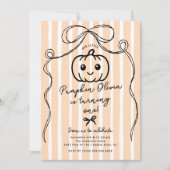 Handgezogener Pumpkin Geburtstagsparty Einladung (Vorderseite)