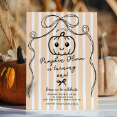 Handgezogener Pumpkin Geburtstagsparty Einladung