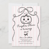 Handgezogener Pumpkin Geburtstagsparty Einladung (Vorderseite)