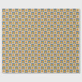 Handgezogener Pumpkin Karo Druckwackelpapier Rolle Geschenkpapier (Flach)