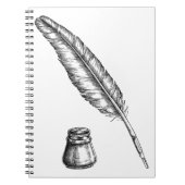 Handgezogener Quetschstift mit Tinte Notizblock (Vorderseite)