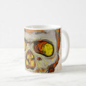 Handgezogener Schädel Kaffeetasse (VorderseiteRechts)