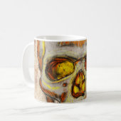 Handgezogener Schädel Kaffeetasse (Vorderseite Links)