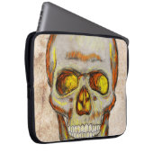 Handgezogener Schädel Laptopschutzhülle (Vorne Rechts)