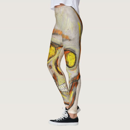 Handgezogener Schädel Leggings (Links)