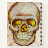 Handgezogener Schädel Notizblock (Rückseite)
