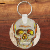 Handgezogener Schädel Schlüsselanhänger (Vorderseite)