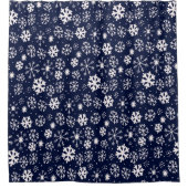 Handgezogener Schneeflocken-Blizzard mit klassisch Duschvorhang (Vorderseite)