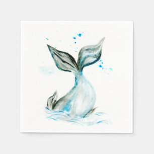 Handgezogener Schwanz Serviette