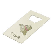 Handgezogener Strohhut Gelb Geldbeutel Flaschenöffner (Rückseite Schrägansicht)