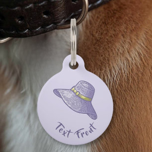 Handgezogener Strohhut Lilac Haustiermarke