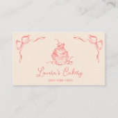 Handgezogener Süßkuchen Koch Konditorei Visitenkarte (Vorderseite)