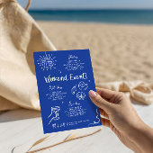 Handgezogener Toast an der Küste Einladung