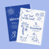 Handgezogener Toast an der Küste Einladung