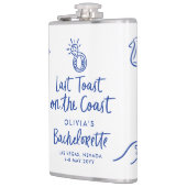 Handgezogener Toast an der Küste Flachmann (Links)