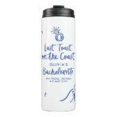 Handgezogener Toast an der Küste Thermosbecher (Vorderseite)