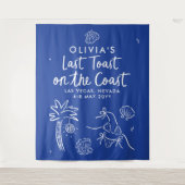 Handgezogener Toast an der Küste Wandteppich (Vorderseite)