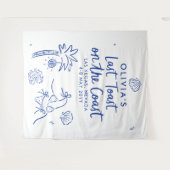 Handgezogener Toast an der Küste Wandteppich (Vorderseite (Horizontal))