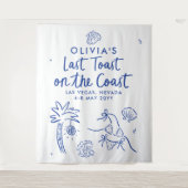 Handgezogener Toast an der Küste Wandteppich (Vorderseite)