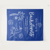 Handgezogener Toast an der Küste Wandteppich (Vorderseite (Horizontal))