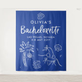 Handgezogener Toast an der Küste Wandteppich (Vorderseite)