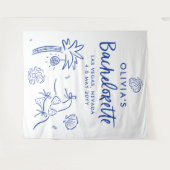 Handgezogener Toast an der Küste Wandteppich (Vorderseite (Horizontal))