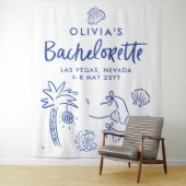 Handgezogener Toast an der Küste Wandteppich (Beispiel)