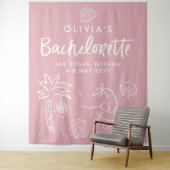 Handgezogener Toast an der Küste Wandteppich (Beispiel)