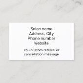 Handgezogener weiblicher Körper Visitenkarte (Rückseite)