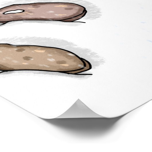 Handgezogener Wintertag Poster (Ecke)