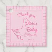 Handgezogenes Albern-Gänse Kinderdusche Geschenkanhänger (Vorderseite)