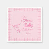 Handgezogenes Albern-Gänse Kinderdusche Serviette (Vorderseite)