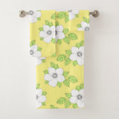 Handgezogenes Anemone Blume Muster Badetuch Set (Insitu)