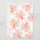 Handgezogenes Baby in der Blütendusche Einladung (Rückseite)