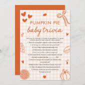 Handgezogenes Baby Shower Baby Trivia Spiel Einladung (Vorne/Hinten)