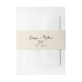 Handgezogenes Bauchband Einladungsbanderole