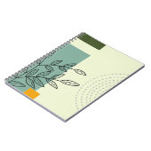 handgezogenes Blatt-Element Spiral-Foto-Notebook Notizblock (Linke Seite)