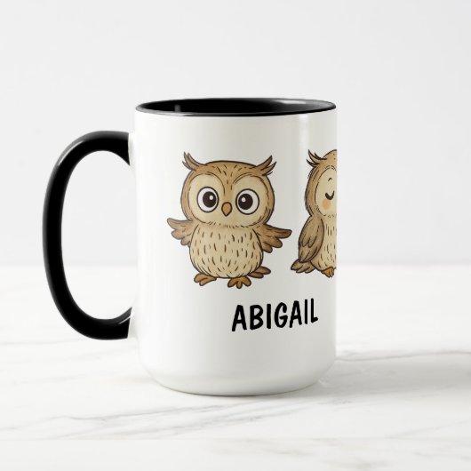 Handgezogenes Blatt Niedlich Tasse (Links)