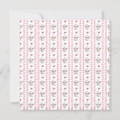 Handgezogenes Blumenbaby in Bloom Baby Shower Squa Einladung (Rückseite)