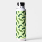 Handgezogenes Dill-Pickle-Muster und Monogramm Trinkflasche (Rechts)