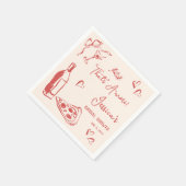 Handgezogenes Doodle-Brautparty Das ist mehr Pizza Serviette (Ecke)