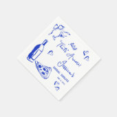 Handgezogenes Doodle-Brautparty Das ist mehr Pizza Serviette (Ecke)
