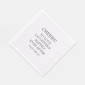 Handgezogenes Doodle-Brautparty Lila Serviette (Ecke)