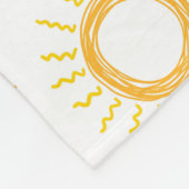 Handgezogenes Doodle-Sonnen-Muster Fleecedecke (Ecke)