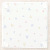 Handgezogenes Dreieck-Muster Glasuntersetzer (Rückseite)