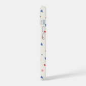 Handgezogenes Dreieck-Muster iPhone 15 Hülle (Linke Seite)