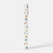 Handgezogenes Dreieck-Muster iPhone 15 Hülle (Rechte Seite)