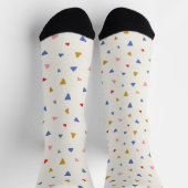 Handgezogenes Dreieck-Muster Socken (Oben)